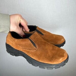 Lands End Jungle women's Brown Suede Slip‎ On Shoes Size 7.5M
